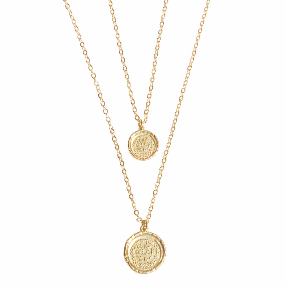 NWT Amber Sceats double coin necklace